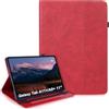 LSPCASA Custodia per Samsung Galaxy Tab A11 Plus/A11+ 2025/Galaxy A9 Plus 2023 11 Pollici SM-X230/X235/X236B/X210/X215/-X216B PU Leather Cover Con Portapenne Supporto Folio Slot Per Carte Tablet Cover Rosso