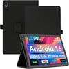 AKNICI Custodia Cover per Whitedeer WHEC107BK Tablet 10 Pollici, Pelle PU Cover Custodia Protettiva con Cinghia di Sicurezza e Magnete e Funzione di Supporto