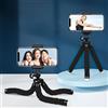 Generic Treppiede per telefono, portatile e flessibile, supporto per cellulare, piccolo treppiede da tavolo con clip per registrazione video, vlogging, nero