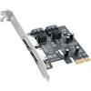 ELFJMZP Scheda PCIe SATA, 2 porte SATA 3.0 + 2 porte e scheda di espansione SATA, adattatore controller 6 Gbps con chip ASM1061, PCI Express X1 per SSD desktop