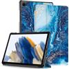 Yiernuo Custodia per Samsung Galaxy Tab A9 Plus/Tab A9 + 11 Pollici Tablet SM-X210/X216/X218,Ultra Sottile Cover con Funzione Supporto e Auto Sveglia/Sonno,Mare blu