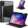 Bigqin Cover Custodia Compatibile con Xiaomi Redmi Pad 2 2025 11,Supporto Sottile con Rotazione di 360° Retro Rigido Cover con Portapenna Auto Svegliati/Sonno,Nero