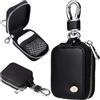 Fofvccv Custodia per Auricolari Portatile in Cerniera, portachiavi - Black | PU Pelle Box porta cuffie In-Ear per Auricolare e Piccoli Oggetti Portamonete Compatibile con AirPods 4 1 2 3 Pro
