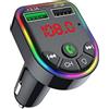 QUMOX F5 Auto Bluetooth 5.0 Lettore MP3 Trasmettitore FM Vivavoce Ricevitore Audio Dual USB Caricatore rapido Supporta TF Card/U Disk