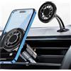 Generic Confezione da 2 supporti magnetici per telefono da auto, accessori per auto, 1 ventosa, supporto per auto e supporti per telefono adesivi da cruscotto
