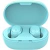 TEEKU Cuffie wireless Bluetooth 5.0, scatola di ricarica portatile, colore macaron, auricolari wireless ad alta voce (blu, taglia unica)