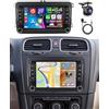 Ohradio Autoradio 2 DIN Android 15 7 per VW Golf Wireless CarPlay | 4G+64G. Compatibile con Tiguan, Caddy, Polo, Touran. Android Auto, GPS, DSP, FM/RDS, WiFi, Retrocamera, MIC