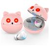 Togetface Cuffie Bluetooth V5.0, Auricolari Bluetooth Senza Fili con Suono Premium, Wireless Cuffie In-Ear Built-in Mic HD Chiamate, Ricarica Rapida USB-C Impermeabilità IPX5, 32 ore di Gioco, Rosa