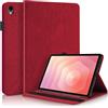 TEDTIKJT Custodia per Samsung Galaxy Tab S11/S10/S9/S8/S7 11 2025 SM-X730 X736B Tablet Custodia Case Pelle PU Flip Protettiva Portafoglio con Slot per Carte per Galaxy Tab S11 Cover, Albero Rosso