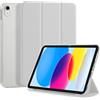 4UBonLife Custodia Per iPad 11ª Generazione A16 11 Pollici 2025, iPad 10ª Generazione10,9 Pollici 2022, Cover Protettiva Sottile e Leggera con Retro Rigido Traslucido Guscio Cover, Grigio Chiaro