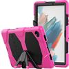 TECHGEAR Custodia Robusta Compatibile con Samsung Galaxy Tab A8 10.5 2022 (SM-X200 / SM-X205) Resistente agli Urti e all'impatto - Cover con Supporto per i Bambini, Lavoro e Scuola [Rosa]
