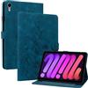 Rosbtib Custodia Cover per iPad mini 7 2024 (A17 Pro) 7 generazione/iPad mini 6 2021 8.3 pollici, Slim Fit Folio Pieghevole Cover Protettiva con Slot per schede Chiusura Magnetica, Gigli azzurri