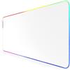 TITANWOLF - RGB Tappetino per Mouse da Gioco Bianco XXL - Mouse Pad Gaming - 800x300mm - 11 LED Colori e Effetti di Luce - Precisione e velocità - Lato Inferiore gommato - Lavabile