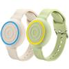 RenSheng 2 Pezzi GPS Cinturini Compatibili con Airtag Braccialetti, Cinturini in Morbido Silicone, Impermeabili e Traspiranti, Custodia Protettive con Localizzatore per Bambini e Anziani
