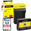 PATONA Set Caricabatterie Slim USB-C + batteria LP-E10 LPE10, 860mAh 7.4V | Compatibile con Canon EOS 1100D 1200D 1300D 2000D 4000D Rebel T3 T5 T6 T9 Kiss X50 X70 X80 1DX 1D X Mark II