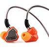 Linsoul Salnotes Zero HiFi 10 mm Dynamic Driver in-Ear Auricolare IEM con diaframma in metallo composito in acciaio inossidabile Cavo OFC staccabile a 2 pin (arancione, senza microfono)