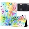 Generico DayQiQiPu Cover per Apple iPad Pro 11 Pollici (4/3/2/1a Gen, 2022/2021/2020/2018) Motivo di Fiori di farfalla colorati flip stand fessura per la carta copertura protettiva con Auto Sveglia/Sonno,03