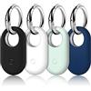 LETREEN 4 Pezzi Custodia per Samsung Galaxy SmartTag2, Protezione in Silicone per Antiurto Progettata per Smart Tag 2 (2023) con Portachiavi per Portachiavi Portabagagli Zaino Pet