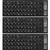 Generic 3 adesivi per tastiera cinese-inglese per PC, laptop, desktop; sfondo nero, lettere bianche; materiale PVC