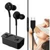 Generic Cuffie cablate USB C, auricolari in-ear con cavo, impermeabili, suono stereo Hi-Fi per smartphone, laptop, computer