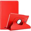 Cadorabo Custodia Tablet per Samsung Galaxy Tab E (9.6 Zoll) SM-T561 / T560 in ROSSO PAPAVERO - Copertura Protettiva in Stile Libro SENZA Auto Wake Up con Funzione Stand e Cerniera Elastico