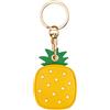 AXFEE Airtags Portachiavi in PU Pelle, Porta Air Tag per GSP Apple | Airtag Cover per Chiavi Zaini e Animale, Portatile, Anti-graffio, Mantiene un Segnale Forte- Ananas