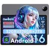 Raemond Tablet 11 pollici Android 16, Tablet Octa-Core, 32 GB RAM + 128 GB ROM (2 TB TF), Display IPS FHD 1920x1200, 8000 mAh, 16 MP + 8 MP, Wi-Fi 5,8 GHz + 2,4 GHz, Widevine L1, BT 5.0, GPS (Grigio)