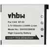 vhbw batteria compatibile con Casio Exilim EX-Z21, EX-Z20, EX-Z22, EX-FS10, EX-S10, EX-Z25, EX-S12, EX-Z19 fotocamera (550mAh, 3,6V, Li-Ion)