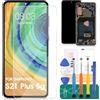 SRJTEK Incell - Schermo LCD di ricambio per Samsung Galaxy S21 + 5G per Galaxy S21 Plus 5g Display LCD per SM-G996B SM-G996U Digitizer Touch Screen Assembly Parte di riparazione con telaio (nero fantasma)