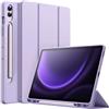 JETech Custodia per Samsung Galaxy Tab S9 FE Plus, Viola Chiaro | Cover TPU morbido, Porta S Pen, Supporto Tri-fold, Auto Svegliati/Sonno
