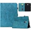 Vaitasy Custodia per Samsung Galaxy Tab S4 10.5 2018 SM-T830/T835 | Fiore di prugna Magnetico Folio Pelle PU con Supporto Funzione Cover per Galaxy Tab S4 Custodia - Blu