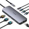 MOKIN Docking Station Dual Monitor 8 in 1 USB C Hub 2 HDMI, DisplayPort, Gigabit Ethernet, 100W PD Charging, 3 USB A/C 3.0 Ports, Laptop Docking Station for MacBook/Dell/HP/Lenovo/Surface