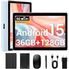 BEYNIVAN Tablet da 10 pollici Android 15 Tablet touch 5G WiFi, 36GB RAM+128GB ROM,8000mAh,BT5, Tablet con tastiera staccabile, blu