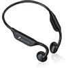 ZRUHIG Cuffie Conduzione Ossea, Bluetooth 5.2 Wireless Auricolari a Conduzione Ossea, Open-Ear Hi-Fi Stereo impermeabili IP67, con Microfono Cuffie Sport, per jogging, corsa e ciclismo…