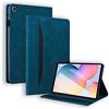 Auslbin Custodia per Samsung Galaxy Tab S6 Lite 10.4 Pollice SM-P610/P615/P613/P619 2020/2022,Cuoio Premium PU Cover per iPad Tablet con funzione di supporto e Slot per schede,Blu