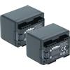 vhbw 2x batteria compatibile con Canon Legria HF R38, HF R36, HF R37, HF R406 videocamera camcorder (2400mAh, 3,6V, Li-Ion) con infochip