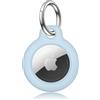 Meliya AirTag Portachiavi per Apple Airtag, Custodia in Plastica per Apple Airtag, Portatile Cover Protettiva per Zaini e Animali Domestici (Azzurro chiaro)
