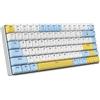Hoopond Tastiera Da Gioco Meccanica Sostituibile A Caldo-Nero | Tastiera Da Compatta Portatile Cablata All'80%,Interruttore Rosso Lineare,20 Retroilluminate RGB,84 Tasti Senza Conflitto