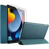 ProCase Cover e Vetro Temperato per iPad 9 2021/Pad 8 2020/Pad 7 2019/iPad 10.2[A2602 A2603 A2604 A2605 A2270 A2428 A2429 A2430 A2197 A2198 A2200]Smart Cover Sottile Leggero -Teal
