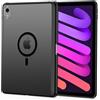 XTCASE Cover Magnetica per iPad Mini 7 (A17 Pro, 2024, 7a Generazione)/Mini 6 (2021, 6a Generazione), Custodia Traslucida Opaca Posteriore in PC Rigido e Bumper Antiurto in Silicone TPU Morbido, Nero