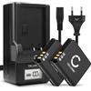 CELLONIC 2x Batteria compatibile con Ricoh GR, GR II, G600, GX200, DB-60 | 1100mAh, 3.7V, Ioni di Litio per Ricoh Caplio GX100, GR Digital, R4, R5, R3, R30, R40, G700, GR Digital ll, WG-M1, DB-65