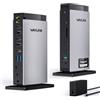 WAVLINK Displaylink Docking Station Triplo Display 4K+Dual 2K, 3 HDMI, 2 DP | USB C Dock, 5 USB C/A, 100W di Ricarica, Ethernet, Audio, SD/TF, Compatibile con Windows/Mac M1 M2 M3 M4 M5 MacBook Neo