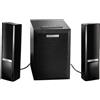 Hercules Gloss Sistema Altoparlanti 2.1 con Ricevitore Bluetooth Incorporato, Potenza Totale 8 Watt RMS