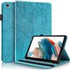 Succtopy Cover Galaxy Tab A8 10.5 2021 SM-X200/X205/X207 Custodia in Pelle PU Flip Stand Cover Samsung Tab A8 2021 Portafoglio Porta Penna Slot Card Tablet Custodia Samsung Galaxy Tab A8 2021 Blu