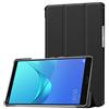 SATURCASE - Custodia per Huawei MediaPad M5 8 (8,4), in Pelle PU, Pieghevole, con Funzione Automatica Sleep/Wake, per Huawei MediaPad M5 8 (8,4) Nero
