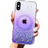 Tivenfezk Nadoli Magnetica Cover per iPhone XR,Glitter Gradiente Custodia Compatibile con MagSafe Trasparente Carino Bling Case per Donne e Ragazze Lucida