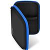 deleyCON Cover Custodia per Dispositivi di Navigazione - 4,3 & 5 Pollici (14,6 x 9,3 x 3,4 cm) - Resistente & Antiurto - 2 Tasche Interne - Blu