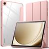 JETech Custodia per Samsung Galaxy Tab A9 Plus 11, Oro Rosa | Cover Retro Trasparente, Protezione Antiurto Sottile, Supporto Tri-Pieghevole