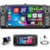 Hikity Autoradio Android 15 7 Toyota Corolla 2000-2006 Wireless CarPlay | 2G+64G, Android Auto, GPS, Radio FM/RDS, WiFi, Retrocamera, MIC