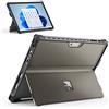 MoKo Custodia Per 12,3 Microsoft Surface Pro 7+/Pro7/6/5/4/LTE, Nero | Custodia Robusta e Antiurto, Porta Penna, Retro Trasparente e Cavalletto, Compatibile con la Tastiera Type Cover